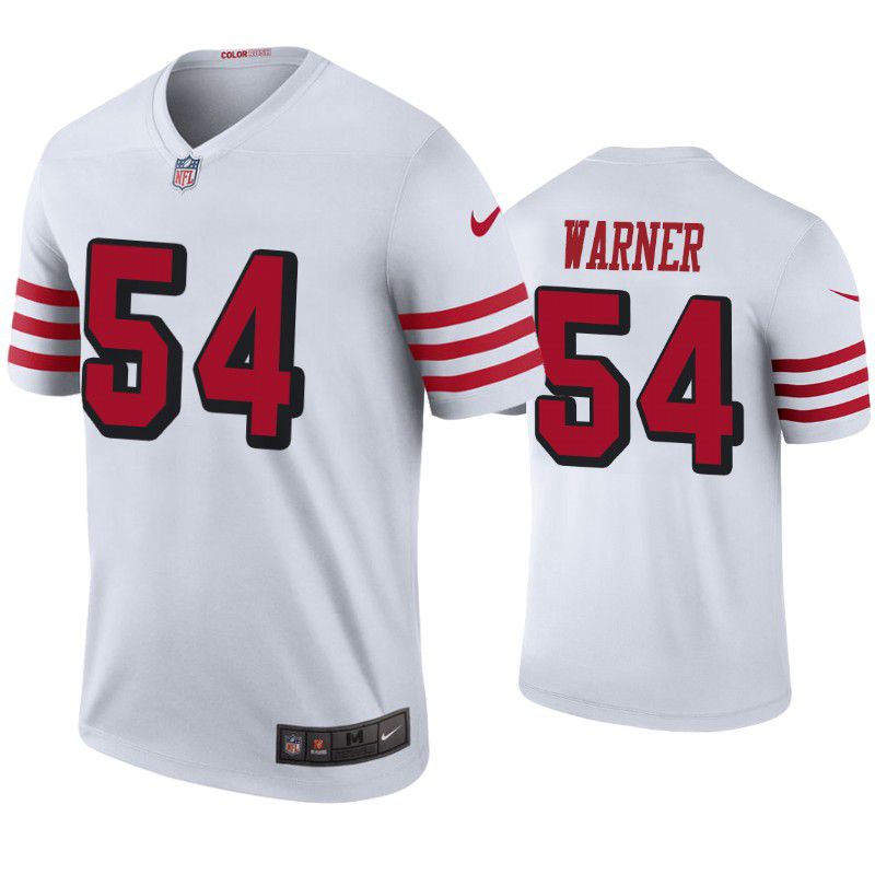 Men San Francisco 49ers 54 Fred Warner Nike White Color Rush Legend Player NFL Jersey